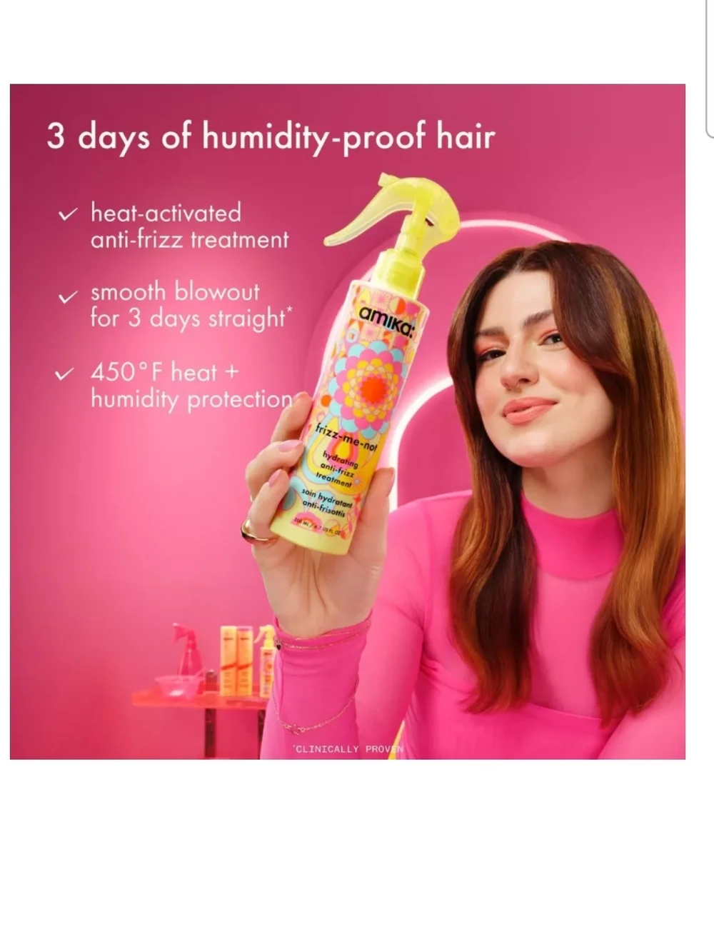 🎁 3/$33 2 amika Frizz-Me-Not Hydrating Anti-Frizz Treatment - 2 oz Spray